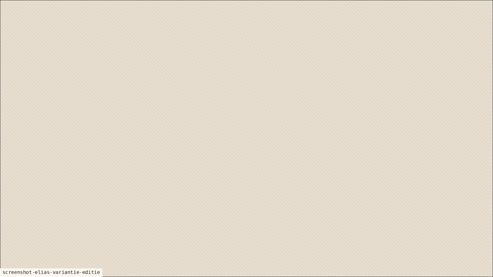 Schermafbeelding van de variantie-editie van Elias